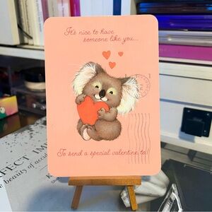 Vintage 1988 Hallmark Koala Valentine Postcard Charmers Mailed San Diego